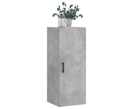 Dulap montat pe perete, gri beton, 34,5x34x90 cm, 4 image