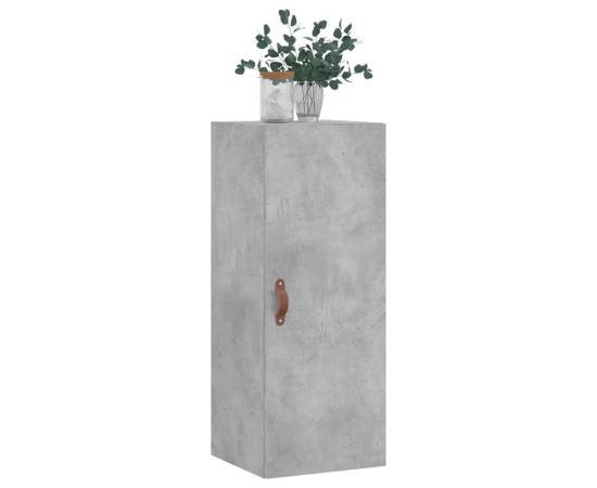 Dulap montat pe perete, gri beton, 34,5x34x90 cm, 4 image