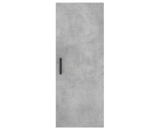 Dulap montat pe perete, gri beton, 34,5x34x90 cm, 7 image