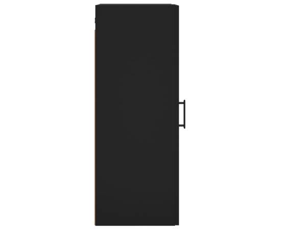 Dulap montat pe perete, negru, 34,5x34x90 cm, 8 image