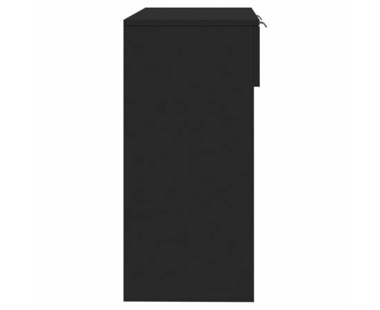 Măsuță consolă, negru, 90x36x75 cm, lemn compozit, 7 image