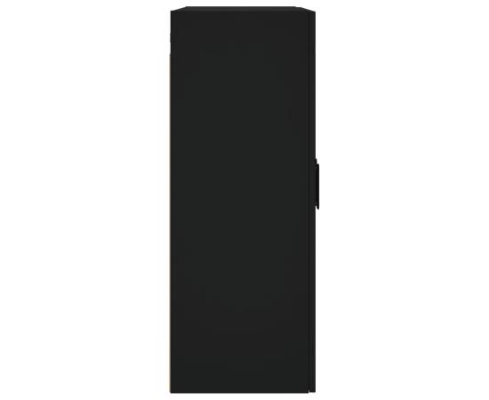 Dulap cu montaj pe perete, negru, 69,5x34x90 cm, 8 image
