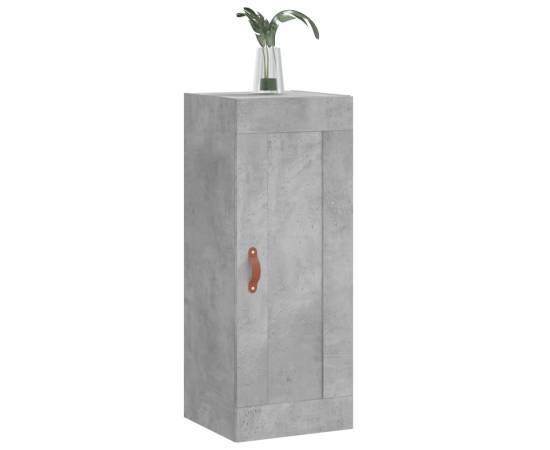 Dulap de perete, gri beton, 34,5x34x90 cm, lemn prelucrat, 4 image