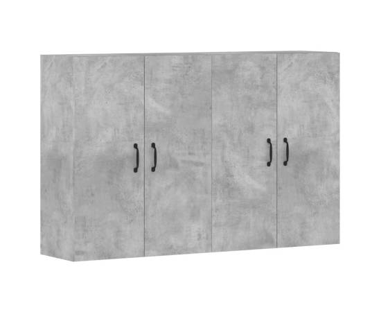 Dulapuri de perete, 2 buc., gri beton, lemn prelucrat, 2 image