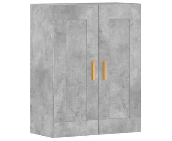 Dulapuri de perete, 2 buc., gri beton, lemn prelucrat, 6 image