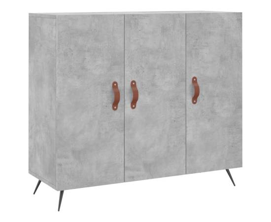 Servantă, gri beton, 90x34x80 cm, lemn compozit, 2 image