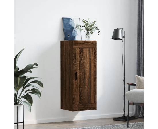 Dulap de perete, maro stejar, 34,5x34x90 cm, lemn prelucrat, 3 image