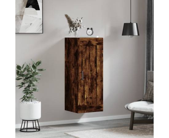 Dulap de perete, stejar fumuriu, 34,5x34x90 cm, lemn prelucrat, 3 image