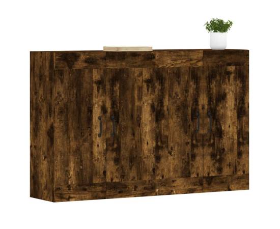 Dulapuri de perete, 2 buc., stejar afumat, lemn prelucrat, 3 image
