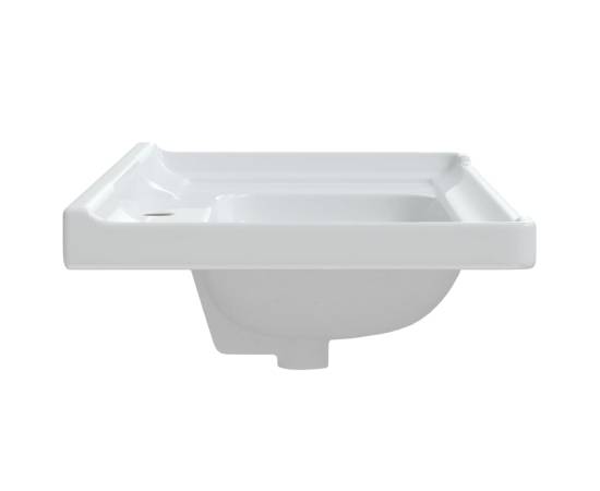 Chiuvetă de baie albă 100x48x23 cm, ovală, ceramică, 6 image