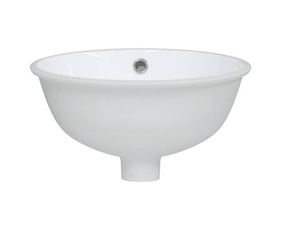 Chiuvetă de baie albă 33x29x16,5 cm, ovală, ceramică, 4 image