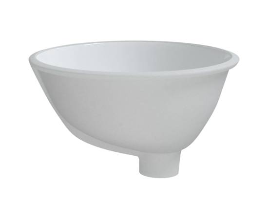Chiuvetă de baie albă 33x29x16,5 cm, ovală, ceramică, 6 image