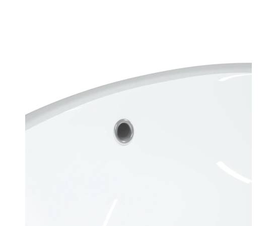 Chiuvetă de baie albă 33x29x16,5 cm, ovală, ceramică, 8 image