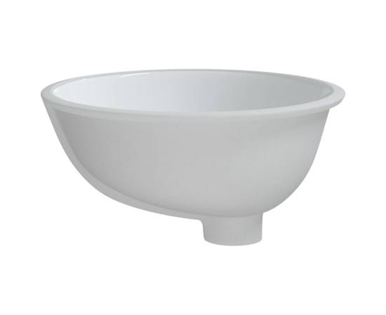 Chiuvetă de baie albă 38,5x33,5x19 cm, ovală, ceramică, 6 image