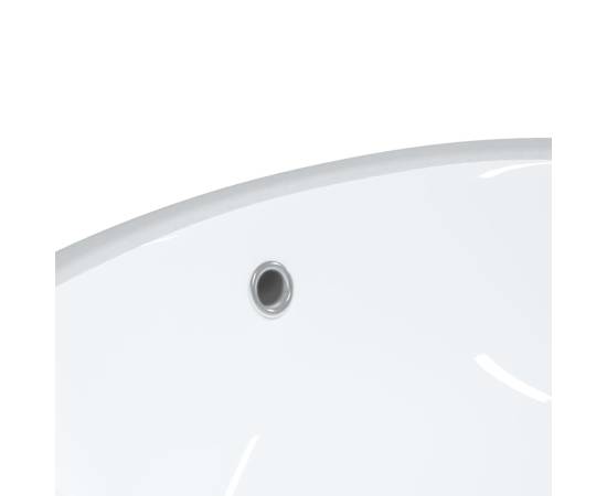 Chiuvetă de baie albă 38,5x33,5x19 cm, ovală, ceramică, 8 image