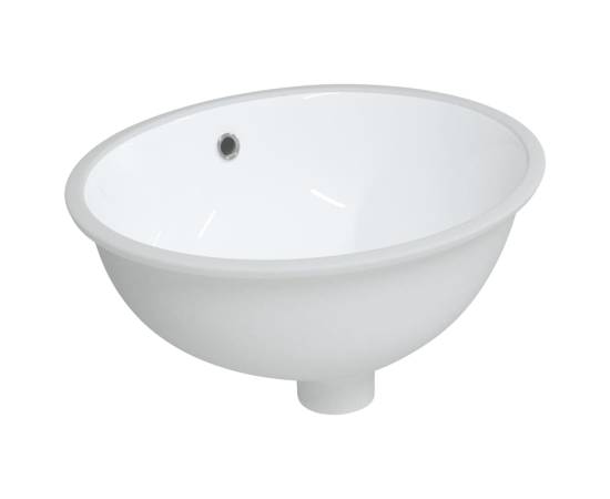 Chiuvetă de baie albă 43x35x19 cm, ovală, ceramică, 2 image