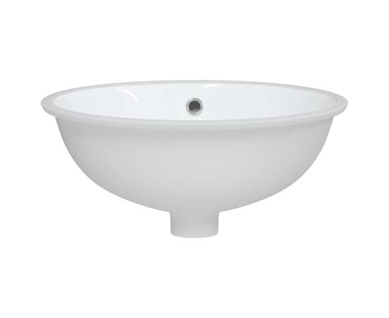 Chiuvetă de baie albă 43x35x19 cm, ovală, ceramică, 4 image