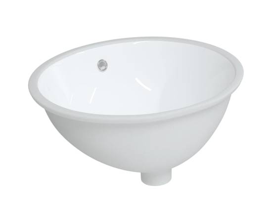 Chiuvetă de baie albă 49x40,5x21 cm, ovală, ceramică, 2 image