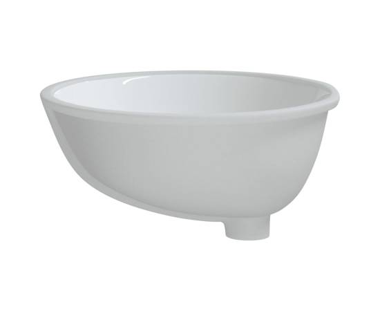 Chiuvetă de baie albă 49x40,5x21 cm, ovală, ceramică, 6 image