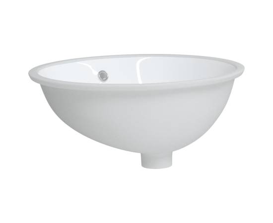 Chiuvetă de baie albă 49x40,5x21 cm, ovală, ceramică, 3 image