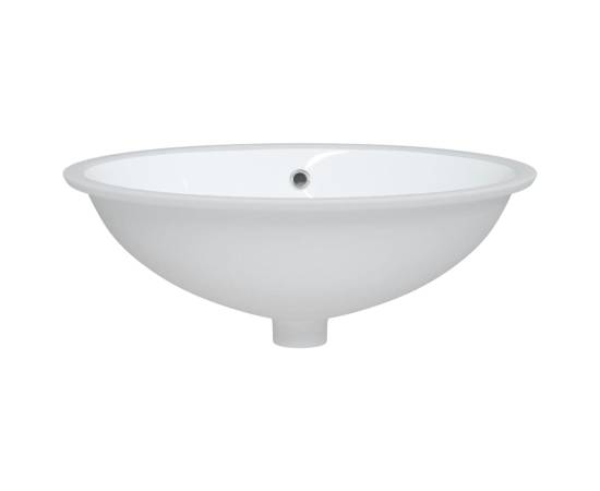 Chiuvetă de baie albă 56x41x20 cm, ovală, ceramică, 4 image
