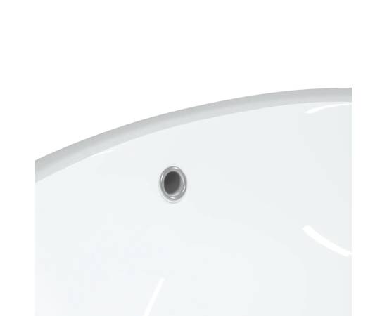 Chiuvetă de baie albă 56x41x20 cm, ovală, ceramică, 8 image