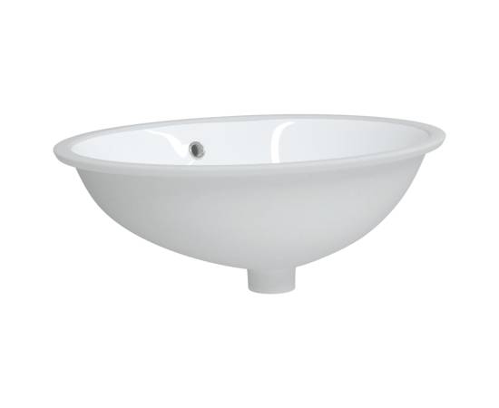 Chiuvetă de baie albă 56x41x20 cm, ovală, ceramică, 3 image
