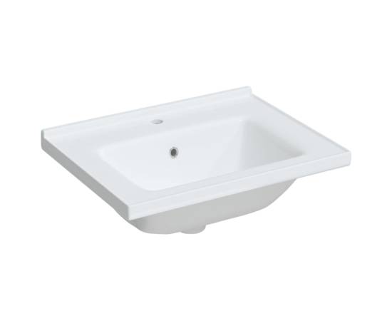 Chiuvetă de baie albă 61x48x19,5 cm, ovală, ceramică, 2 image