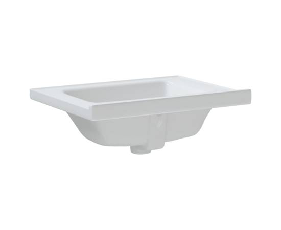 Chiuvetă de baie albă 61x48x19,5 cm, ovală, ceramică, 7 image