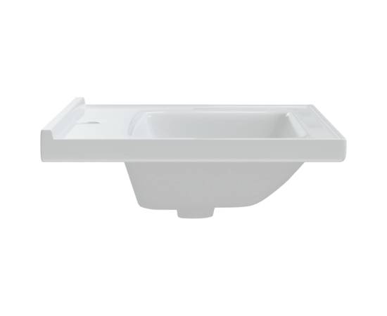 Chiuvetă de baie albă 61x48x19,5 cm, ovală, ceramică, 6 image