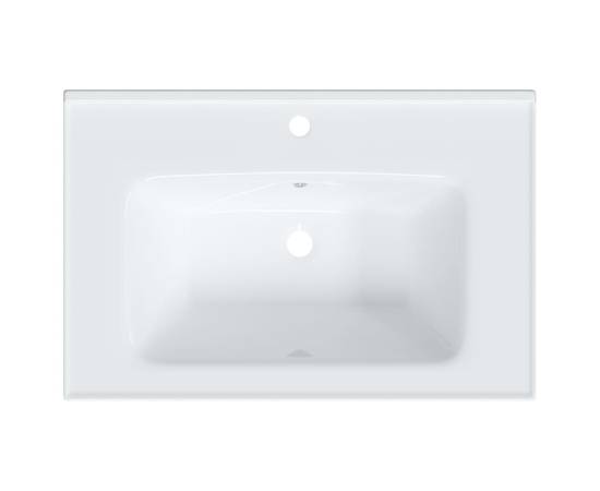 Chiuvetă de baie albă 71x48x19,5 cm, dreptunghiular, ceramică, 8 image