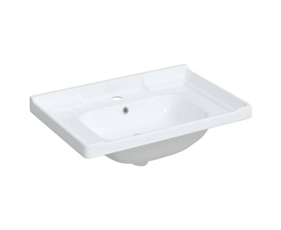 Chiuvetă de baie albă 71x48x23 cm, dreptunghiular, ceramică, 2 image