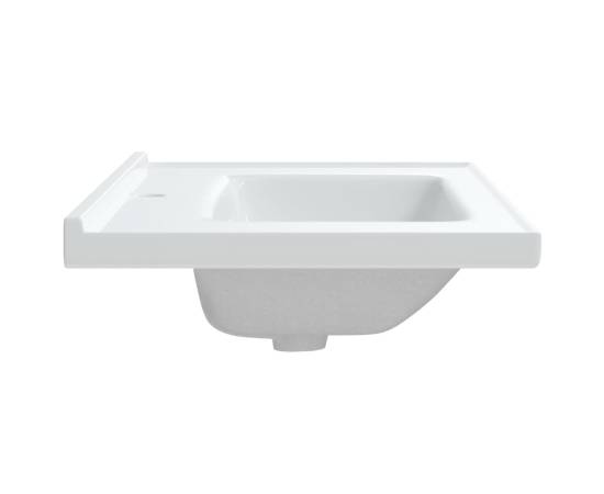 Chiuvetă de baie albă 81x48x19,5 cm, ovală, ceramică, 6 image