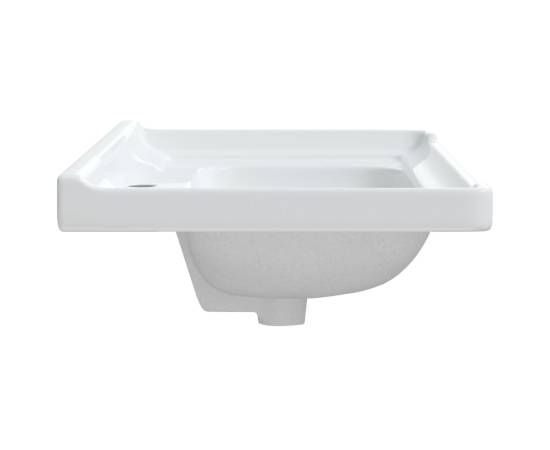 Chiuvetă de baie albă 81x48x23 cm, ovală, ceramică, 6 image
