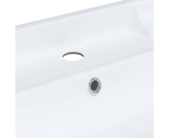 Chiuvetă de baie albă 81x48x23 cm, ovală, ceramică, 9 image