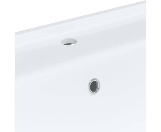 Chiuvetă de baie albă 91,5x48x19,5 cm, ovală, ceramică, 9 image