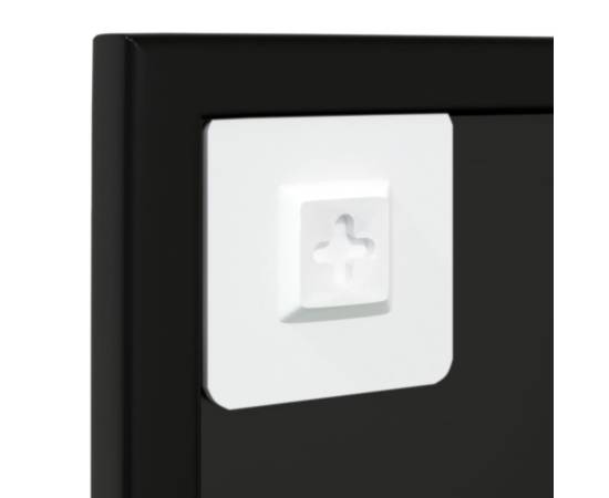 Oglinzi de perete, 2 buc., negru, 80x60 cm, metal, 7 image