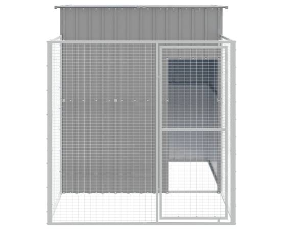 Cușcă de câine & țarc gri deschis 165x251x181cm oțel galvanizat, 3 image