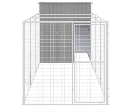 Cușcă de câine & țarc gri deschis 165x455x181cm oțel galvanizat, 3 image