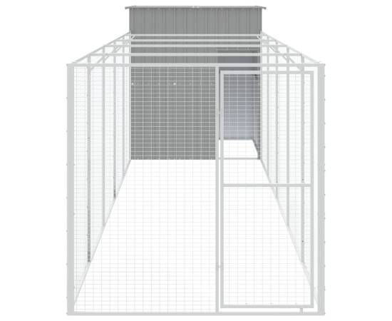 Cușcă de câine & țarc gri deschis 165x659x181cm oțel galvanizat, 3 image