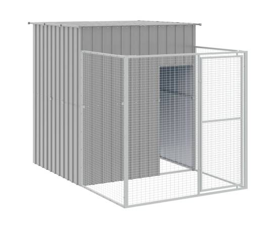 Cușcă de câine & țarc gri deschis 165x659x181cm oțel galvanizat, 6 image