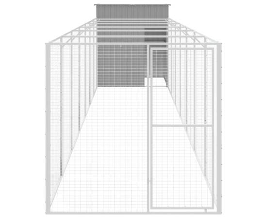 Cușcă de câine & țarc gri deschis 165x863x181cm oțel galvanizat, 3 image