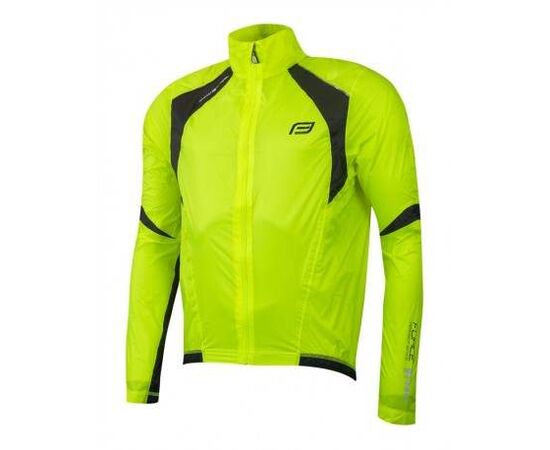 Jachetă ciclism FORCE Junior X53 - fluo/negru 128-140 cm