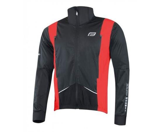 Jachetă ciclism FORCE X58 - negru/roşu mărime S