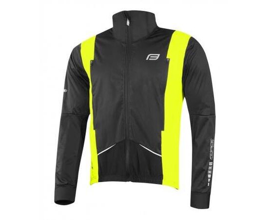 Jachetă ciclism FORCE X58 - negru/fluo mărime M