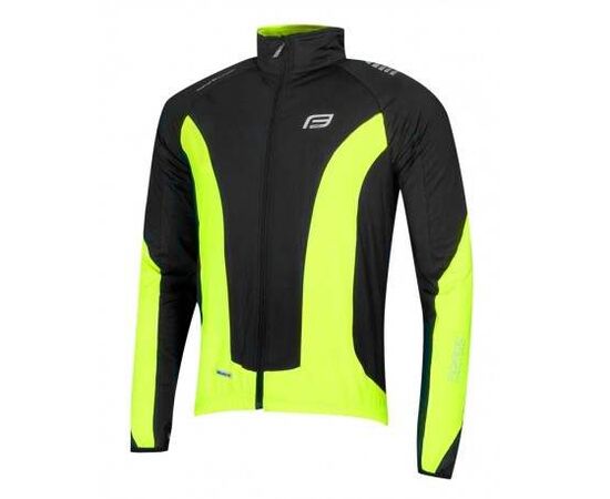 Jachetă ciclism FORCE X68 - negru/fluo mărime XS