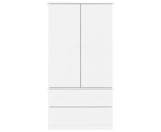 Dulap „alta”, alb, 90x55x170 cm, lemn masiv de pin, 4 image