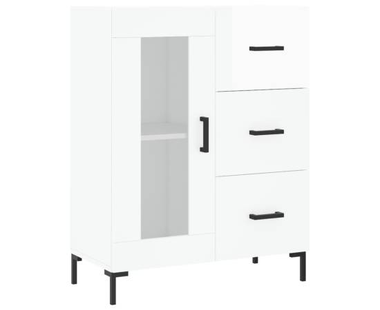 Dulap înalt, alb extralucios, 69,5x34x180 cm, lemn compozit, 7 image