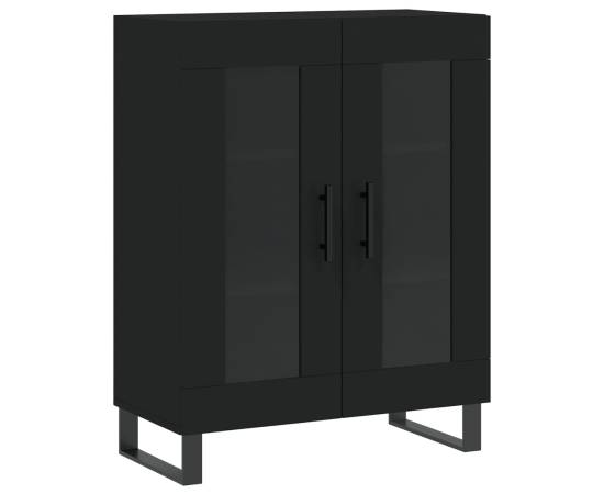 Dulap înalt, negru, 69,5x34x180 cm, lemn compozit, 7 image