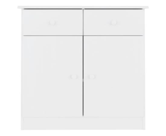 Servantă alta, alb, 77x35x73 cm, lemn masiv de pin, 3 image